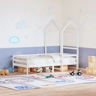 Zabezpieczenia dla dzieci - vidaXL vidaXL Daszek do łóżka dziecięcego, biały, 118x70x176,5 cm, sosnowy - miniaturka - grafika 1