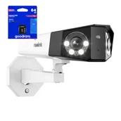 Systemy inteligentnych domów - Kamera Reolink Duo 2 POE z podwójnym obiektywem 4K 8MP + karta 64 GB - miniaturka - grafika 1