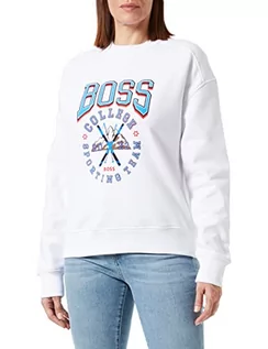 Bluzy damskie - BOSS Bluza damska, biały, L - grafika 1