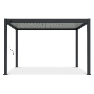 Pergola ogrodowa na taras ELEGANCE 3x4 Anthracite/Light Grey - Gutroof - Kratki i pergole - miniaturka - grafika 1