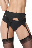 Akcesoria do bielizny - Julimex Iris czarny pas do pończoch - miniaturka - grafika 1