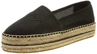 Trampki damskie - Tommy Hilfiger Damskie tenisówki Th Textured Flatform Espadryle, Czarny, 41 EU - miniaturka - grafika 1