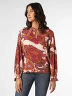 Bluzki damskie - Marie Lund - Bluzka damska, biały|wielokolorowy|wyrazisty róż - miniaturka - grafika 1