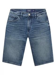 Spodnie męskie - Tom Tailor Bermudy dżinsowe w kolorze niebieskim - grafika 1
