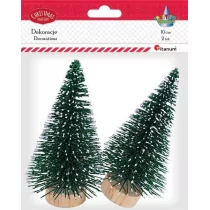 Titanum Drzewka plastikowe choinki zielone 2szt - Titanum - Ozdoby bożonarodzeniowe - miniaturka - grafika 1