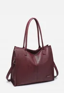 Torebki damskie - Klasyczna Elegancka Bordowa Torebka Damska LUIGISANTO Skóra Ekologiczna - miniaturka - grafika 1