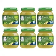Dania dla dzieci - Gerber Organic Obiadek zielony groszek brokuły cukinia dla niemowląt po 4 miesiącu Zgrzewka 6 x 125 g Bio - miniaturka - grafika 1