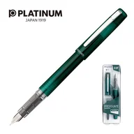 Pióra wieczne - pióro wieczne platinum prefounte dark emerald, f, w plastikowym opakowaniu, na blistrze, zielone - miniaturka - grafika 1