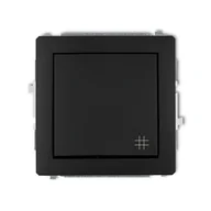 Gniazdka elektryczne - Karlik Łącznik krzyżowy czarny 12DWP-6 - miniaturka - grafika 1