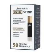 Glukometry i akcesoria dla diabetyków - Diagnostic Gold Strip - Paski testowe do pomiaru glukozy we krwi - 50 szt. - miniaturka - grafika 1