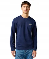 Bluzy męskie - Bluza Wrangler SMALL LOGO CREW 112362891 Navy XL - miniaturka - grafika 1