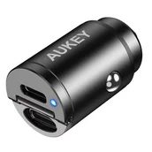 Ładowarki samochodowe - Ładowarka samochodowa AUKEY CC-A4 30W Czarny - miniaturka - grafika 1