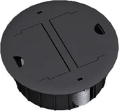 Gniazdka elektryczne - Bachmann Punkt wyjścia BACHMANN czarny RAL9005, wyjście kablowe do pustych podłóg czarne - miniaturka - grafika 1