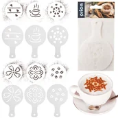 Kawa - 6x Szablony DO KAWY zdobienia dekoracji ciasta deserów dekorator - miniaturka - grafika 1