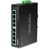 Switche - Trendnet TI-PE80 łącza sieciowe Nie zarządzany Fast Ethernet (10/100) Obsługa PoE Czarny - miniaturka - grafika 1