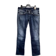 Spodnie damskie - Lipsy London Damskie Spodnie Jeansowa Dżinsowa Stylowe Granatowe Rozmiar 28 - miniaturka - grafika 1