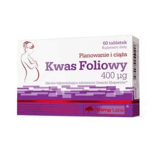 Olimp Laboratories Kwas Foliowy 400ug 60 tabletek 3640621 - Witaminy i minerały - miniaturka - grafika 1