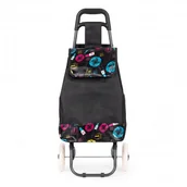 Torby i wózki na zakupy - Wózek na zakupy ModernHome z dużymi kołami i wbudowanym krzesełkiem - miniaturka - grafika 1