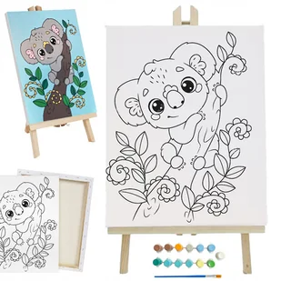 ZESTAW MALARSKI SZTALUGA + PŁÓTNO + FARBY NA PREZENT KOLOROWANKA Z NADRUKIEM KOALI - Kolorowanki, wyklejanki ZESTAW MALARSKI SZTALUGA + PŁÓTNO + FARBY NA PREZENT KOLOROWANKA Z NADRUKIEM KOALI - Kolorowanki, wyklejanki - miniaturka - grafika 1