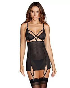 Dreamgirl Damska kabaretki Power Mesh Podwiązka Bielizna - Akcesoria do bielizny - miniaturka - grafika 1