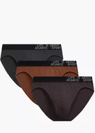 Majtki męskie - SLIPY ATLANTIC 3MP-209 JZ25 SZMC (kolor szary mel.- ciemny cementowy mel.- brąz mel., rozmiar L) - miniaturka - grafika 1