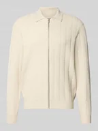 Swetry męskie - Kurtka z dzianiny z mieszanki wiskozy z zamkiem błyskawicznym - miniaturka - grafika 1