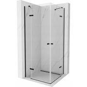 Kabiny prysznicowe - Mexen Roma Duo kabina prysznicowa uchylna 70x70 cm, transparent, czarna - miniaturka - grafika 1