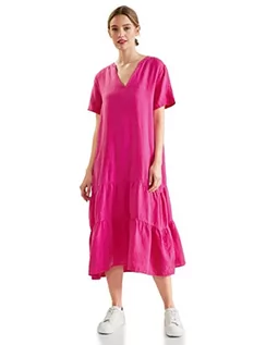 Sukienki - Street One Damska sukienka lniana, Oasis Pink, 36 - grafika 1