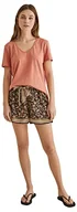 Koszulki i topy damskie - Women'secret Top T-Shirt Damski, Pomarańczowy, XXL - miniaturka - grafika 1