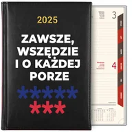 Notesy i bloczki - KALENDARZ KSIĄŻKOWY TERMINARZ DZIENNY A5 2025 PLANER DO PRACY ŚMIESZNY WZÓR - miniaturka - grafika 1