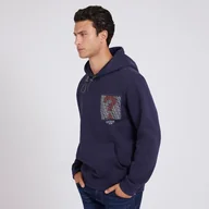 Bluzy męskie - Męska Bluza GUESS ERMES HOODIE FLEECE M2BQ20KBD10-G7V2 – Granatowy - miniaturka - grafika 1