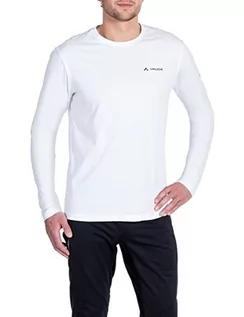 Koszulki męskie - VAUDE VAUDE Męski T-shirt Brand Long Sleeve Shirt, White, S, 064540015200 064540015200 - grafika 1