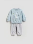 Komplety dla niemowląt - Reserved - Bawełniany komplet - jasnoszary - miniaturka - grafika 1