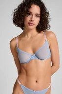 Biustonosze - Hunkemöller Nieusztywniany biustonosz Roza z fiszbinami Niebieski - miniaturka - grafika 1