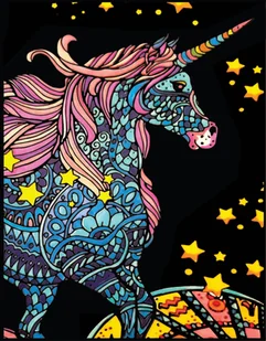 Kolorow. Welw. 29,7x21 Jednorożec Zodiak - Zabawki kreatywne - miniaturka - grafika 1