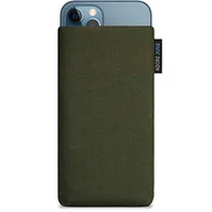 Etui i futerały do telefonów - Adore June Klasyczne oliwkowo-zielone etui kompatybilne z iPhone 13 / iPhone 13 Pro/iPhone 12 / iPhone 12 Pro, etui na telefon komórkowy z wytrzymałego materiału Cordura z efektem czyszczenia - miniaturka - grafika 1
