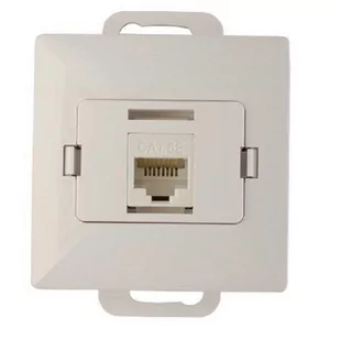 Abex Gniazdko telefoniczne Perła uniwersalne białe - Gniazdka elektryczne - miniaturka - grafika 1