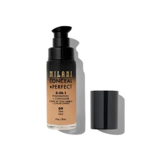 Milani Conceal + Perfect 2 in 1 Foundation + Concealer Tan MPCF-09 - Pudry do twarzy - miniaturka - grafika 1
