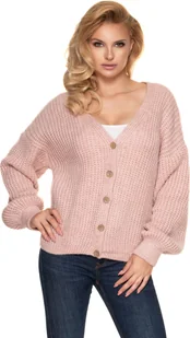 PeeKaBoo Damski krótki sweter oversize Sarkad Jasnoróżowy Uniwersalny - Swetry damskie - miniaturka - grafika 1