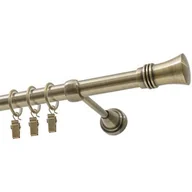 Karnisze - Karnisz DECASTYL Capri z kółkami Pojedynczy 240 cm Mosiądz antyczny - miniaturka - grafika 1