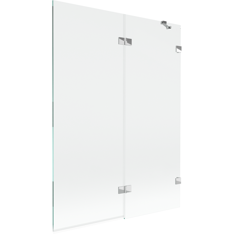 Mexen Lunar parawan nawannowy 2-skrzydłowy prawy 130 x 150 cm, transparent, chrom - 897-130-100-01-00-P