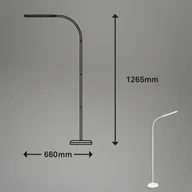 Lampy stojące - Briloner Lampa stojąca LED Pivaz regulowana biała - miniaturka - grafika 1