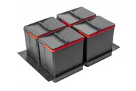 Meble modułowe i akcesoria - Pojemniki Gtv Axispace, Stojący, Do Segregacji, 4X15, Do Szafki 800 + Wkład, Antracyt - miniaturka - grafika 1