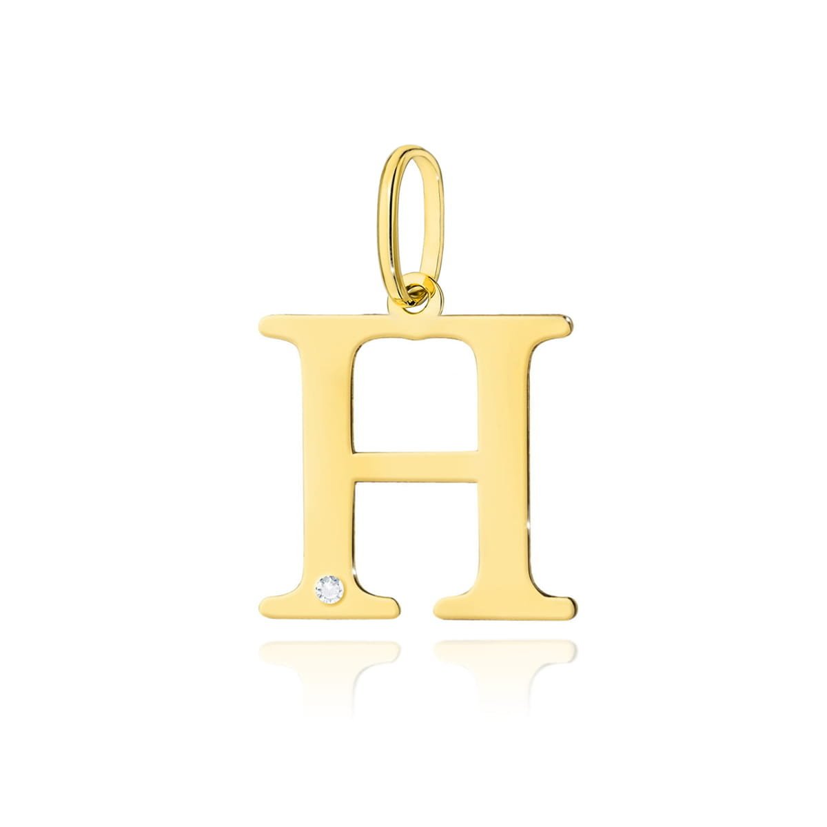 Złota zawieszka / wisiorek Diament 0,005ct - litera H - żółte złoto pr. 585