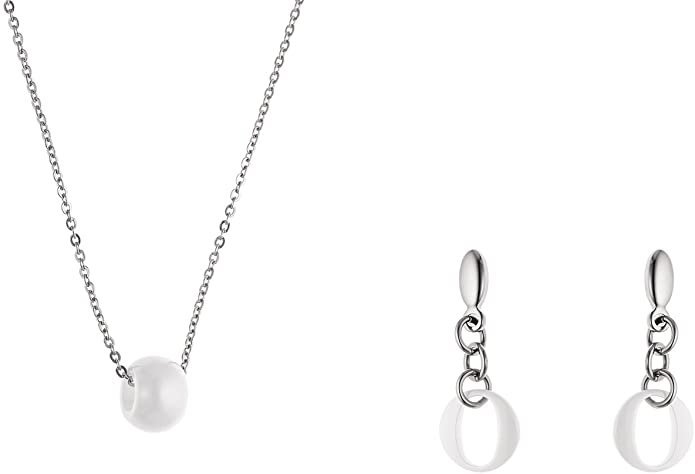 Ceramic & Steel You Set Including Necklace and Earrings – am-parcer 4820-B
