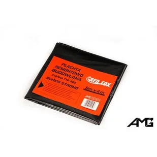 Płachta remontowo-budowlana 5 x 4 m czarna - Folie i membrany dachowe - miniaturka - grafika 1