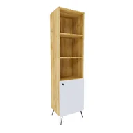 Witryny - Witryna na metalowych nóżkach loft dąb craft + biały - Larkso 11X - miniaturka - grafika 1