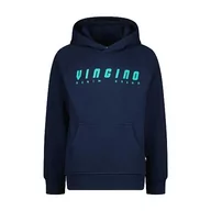 Bluzy dla chłopców - Vingino Chłopięca bluza z kapturem z logo, ciemnoniebieski, 14 lat - miniaturka - grafika 1