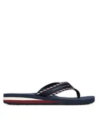 Klapki i japonki damskie - Tommy Hilfiger Japonki Webbing Beach Sandal FW0FW09038 Granatowy - miniaturka - grafika 1
