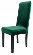 Pokrowce na meble - Pokrowiec krzesło zieleń welurowy wysokie oparcie [21a5] - miniaturka - grafika 1